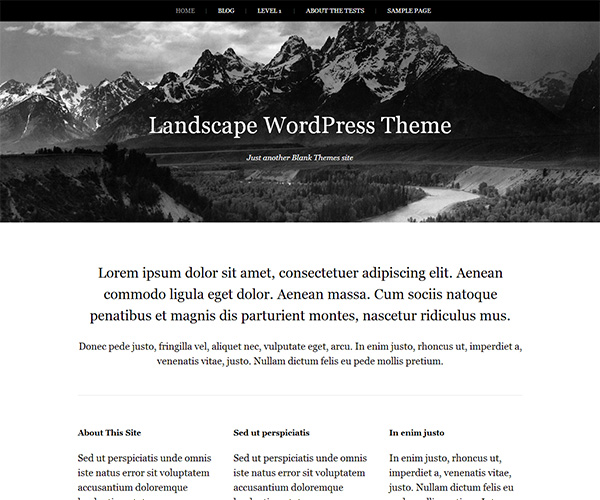 Landscape Photography WordPress Theme