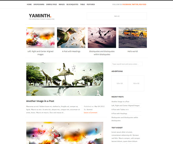 Yaminth wordpress theme