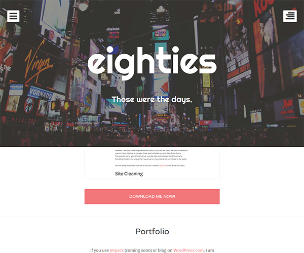 Eighties WordPress Theme
