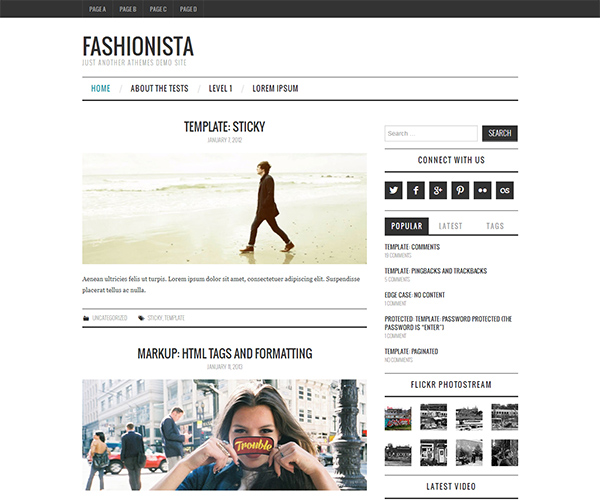Fashionista WordPress Theme