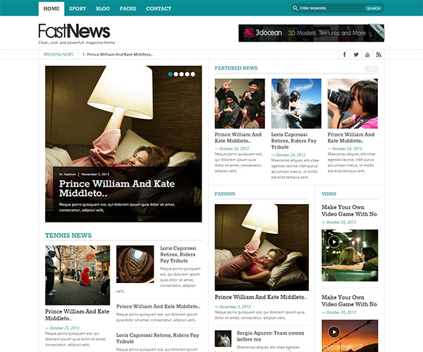 FastNews Magazine WordPress theme