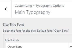 Bam Pro Font Options